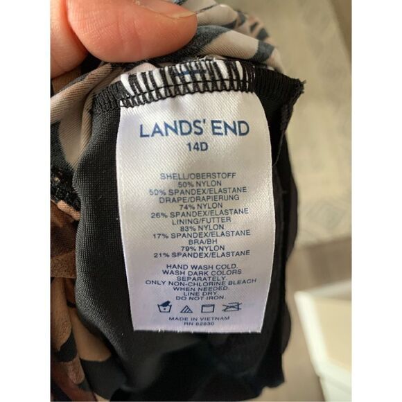 Lands end size 14 D one piece bikini - Picture 4 of 4